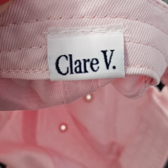 NWOT Clare V Pink Cap with Embroidered Logo - Picture 5 of 5